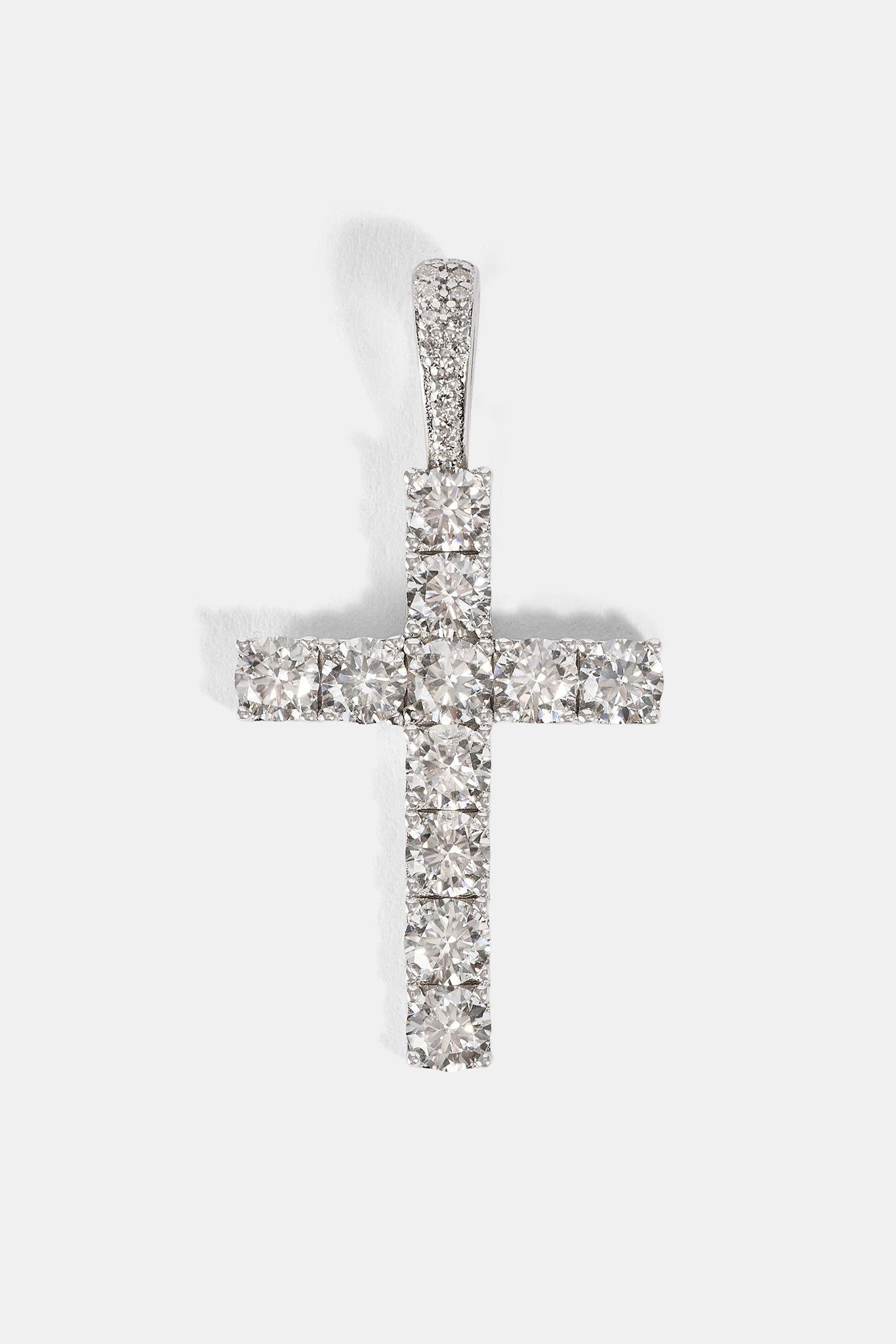Moissanite Cross Pendant - 30mm